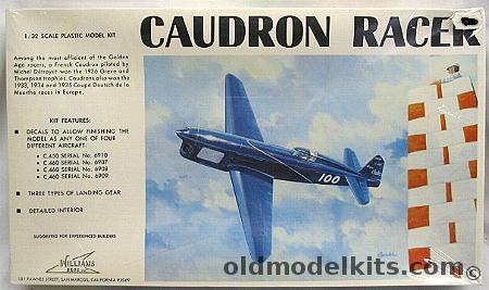 Williams Brothers 1/32 Caudron Racer 1936 Thompson Trophy Winner - Serial No. 6907 / 6908 / 6909 / 6910, 32-460 plastic model kit